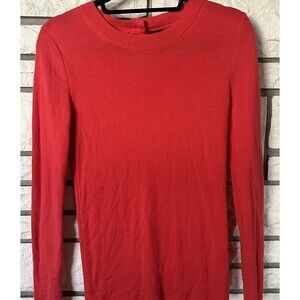 Banana Republic Womens 100% Merino Wool Lightweight Sweater Medium Coral Classic